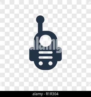 Walkie talkie vector icon isolated on transparent background, Walkie talkie transparency logo concept Stock Vector