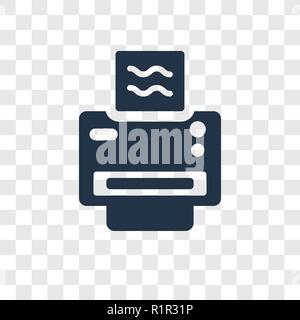 Printer vector icon isolated on transparent background, Printer transparency logo concept Stock Vector