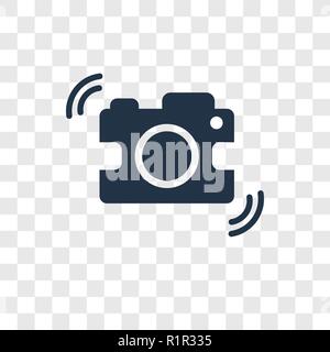 Shake Camera vector icon isolated on transparent background, Shake Camera transparency logo concept Stock Vector
