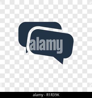 Speech bubble vector icon isolated on transparent background, Speech bubble transparency logo concept Stock Vector