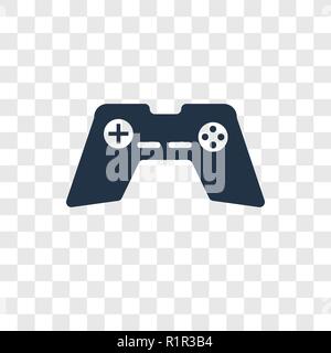 Gamepad vector icon isolated on transparent background, Gamepad transparency logo concept Stock Vector