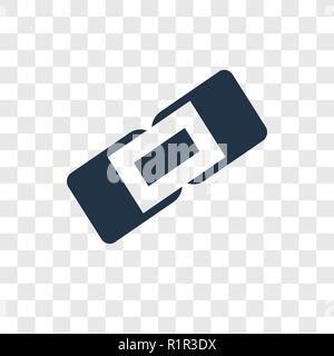 Link vector icon isolated on transparent background, Link transparency logo concept Stock Vector