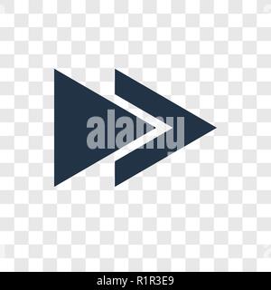 Rewind vector icon isolated on transparent background, Rewind transparency logo concept Stock Vector