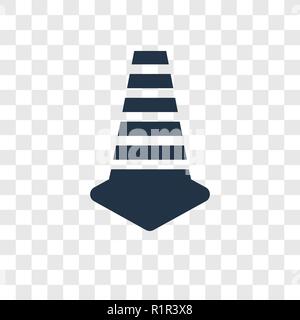 Cone vector icon isolated on transparent background, Cone transparency logo concept Stock Vector