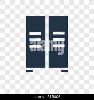 Lockers vector icon isolated on transparent background, Lockers transparency logo concept Stock Vector