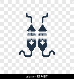 Fireworks vector icon isolated on transparent background, Fireworks transparency logo concept Stock Vector