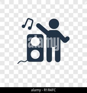 Dancer vector icon isolated on transparent background, Dancer transparency logo concept Stock Vector