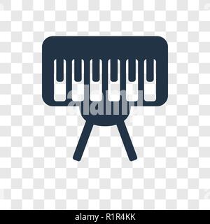 Piano vector icon isolated on transparent background, Piano transparency logo concept Stock Vector