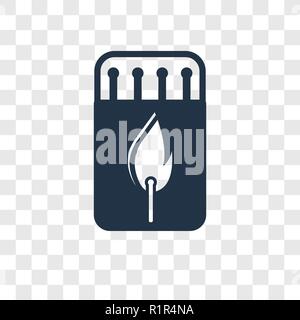 Matchbox vector icon isolated on transparent background, Matchbox transparency logo concept Stock Vector