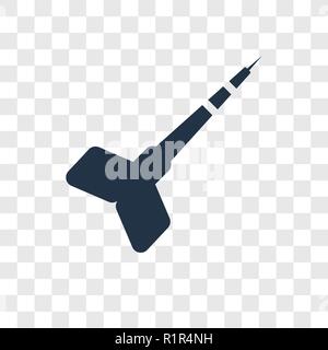 Dart vector icon isolated on transparent background, Dart transparency logo concept Stock Vector