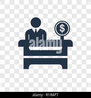 Cashier vector icon isolated on transparent background, Cashier ...