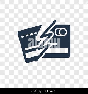 Broken vector icon isolated on transparent background, Broken transparency logo concept Stock Vector