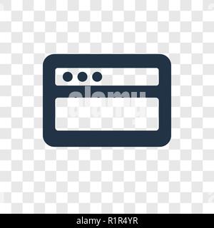 Browser vector icon isolated on transparent background, Browser transparency logo concept Stock Vector