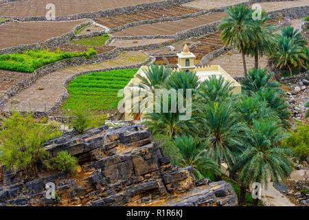 Mosque in the village of Balad Sayt, Western Hajar Mountains, Oman Stock Photo