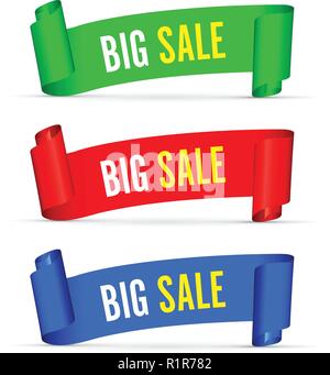 Our big sale set of banners Stock Vector