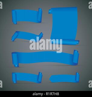 Set of blue banners Stock Vector