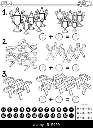 物体を数える 白黒ストック物体を数える 白黒ストック  