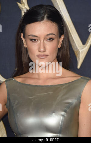 LONDON, UK. November 13, 2018: Montana at the 'Fantastic Beasts: The Crimes of Grindelwald' premiere, Leicester Square, London. Picture: Steve Vas/Featureflash Credit: Paul Smith/Alamy Live News Stock Photo