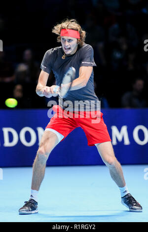 The O2, London, UK. 14th November, 2016. Day 2 afternoon doubles match ...
