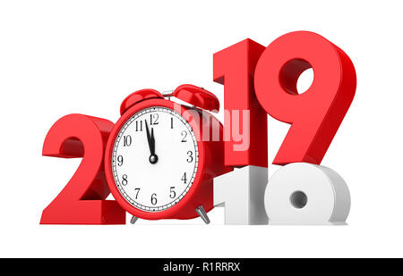 New Year 2019 Concept Isolated Stock Photo
