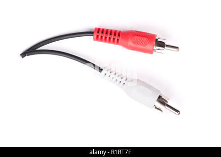 Audio and video RCA jack isolated on white Stock Photo