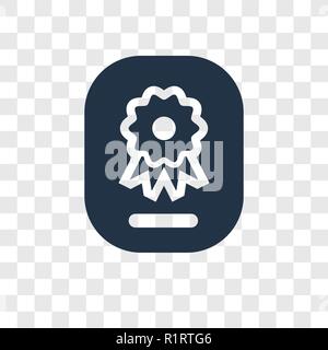 Certificate vector icon isolated on transparent background, Certificate transparency logo concept Stock Vector