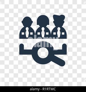 Job search vector icon isolated on transparent background, Job search transparency logo concept Stock Vector
