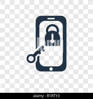 Smart key vector icon isolated on transparent background, Smart key transparency logo concept Stock Vector