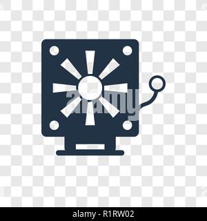 Fire alarm vector icon isolated on transparent background, Fire alarm transparency logo concept Stock Vector