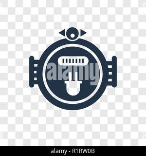 Meter vector icon isolated on transparent background, Meter transparency logo concept Stock Vector