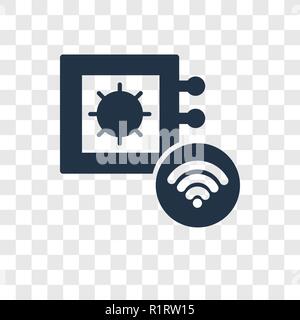 Dimmer vector icon isolated on transparent background, Dimmer transparency logo concept Stock Vector