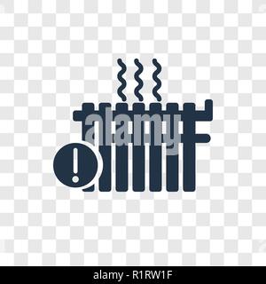Heating vector icon isolated on transparent background, Heating transparency logo concept Stock Vector