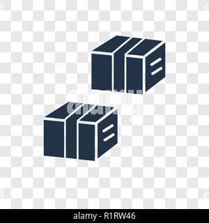 Boxes vector icon isolated on transparent background, Boxes transparency logo concept Stock Vector