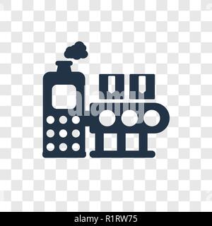 Conveyor vector icon isolated on transparent background, Conveyor transparency logo concept Stock Vector