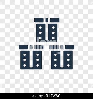 Boxes vector icon isolated on transparent background, Boxes transparency logo concept Stock Vector