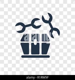 Tool box vector icon isolated on transparent background, Tool box transparency logo concept Stock Vector