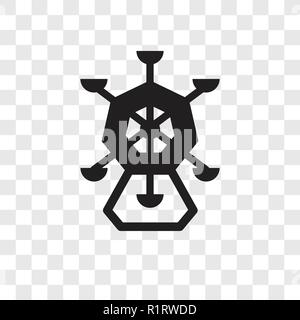 Ferris Wheel vector icon isolated on transparent background, Ferris Wheel transparency logo concept Stock Vector