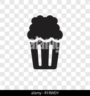 Popcorn icon logo sign vector outline in black and white color Stock ...