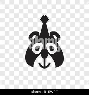 Circus Bear vector icon isolated on transparent background, Circus Bear transparency logo concept Stock Vector