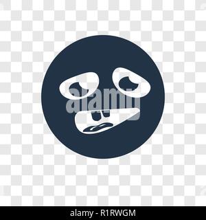 Crazy vector icon isolated on transparent background, Crazy transparency logo concept Stock Vector