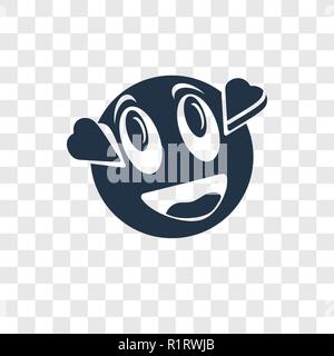 Surprised vector icon isolated on transparent background, Surprised transparency logo concept Stock Vector