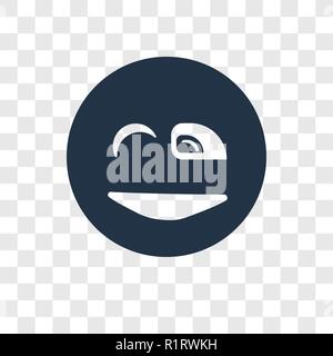 Wink vector icon isolated on transparent background, Wink transparency logo concept Stock Vector