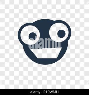 Surprised vector icon isolated on transparent background, Surprised transparency logo concept Stock Vector