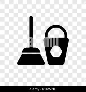 Dustpan cleanin vector icon isolated on transparent background, Dustpan cleanin transparency logo concept Stock Vector