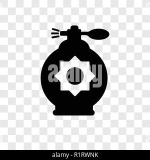 Perfume cleanin vector icon isolated on transparent background, Perfume cleanin transparency logo concept Stock Vector