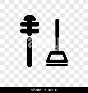 Wiping utensils of bathroom vector icon isolated on transparent background, Wiping utensils of bathroom transparency logo concept Stock Vector