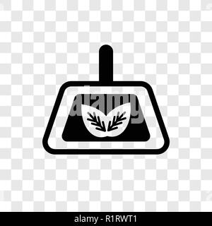 Wiping dustpan vector icon isolated on transparent background, Wiping dustpan transparency logo concept Stock Vector
