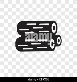 Log vector icon isolated on transparent background, Log transparency logo concept Stock Vector