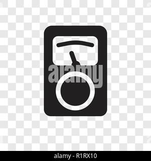 Voltmeter vector icon isolated on transparent background, Voltmeter transparency logo concept Stock Vector