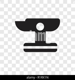 Anvil vector icon isolated on transparent background, Anvil transparency logo concept Stock Vector